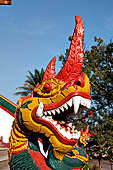 Vientiane, Laos - Pha That Luang, the naga is a significant architectural and sculptural ornament in Buddhist temples. 